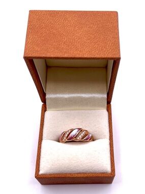Kabana 14k Gold, Diamond & Mother of Pearl Ring